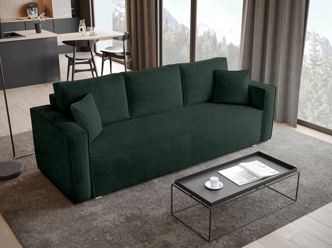 Oliwkowa kanapa w salonie - jak ją wkomponować, by stworzyć stylowe wnętrze?